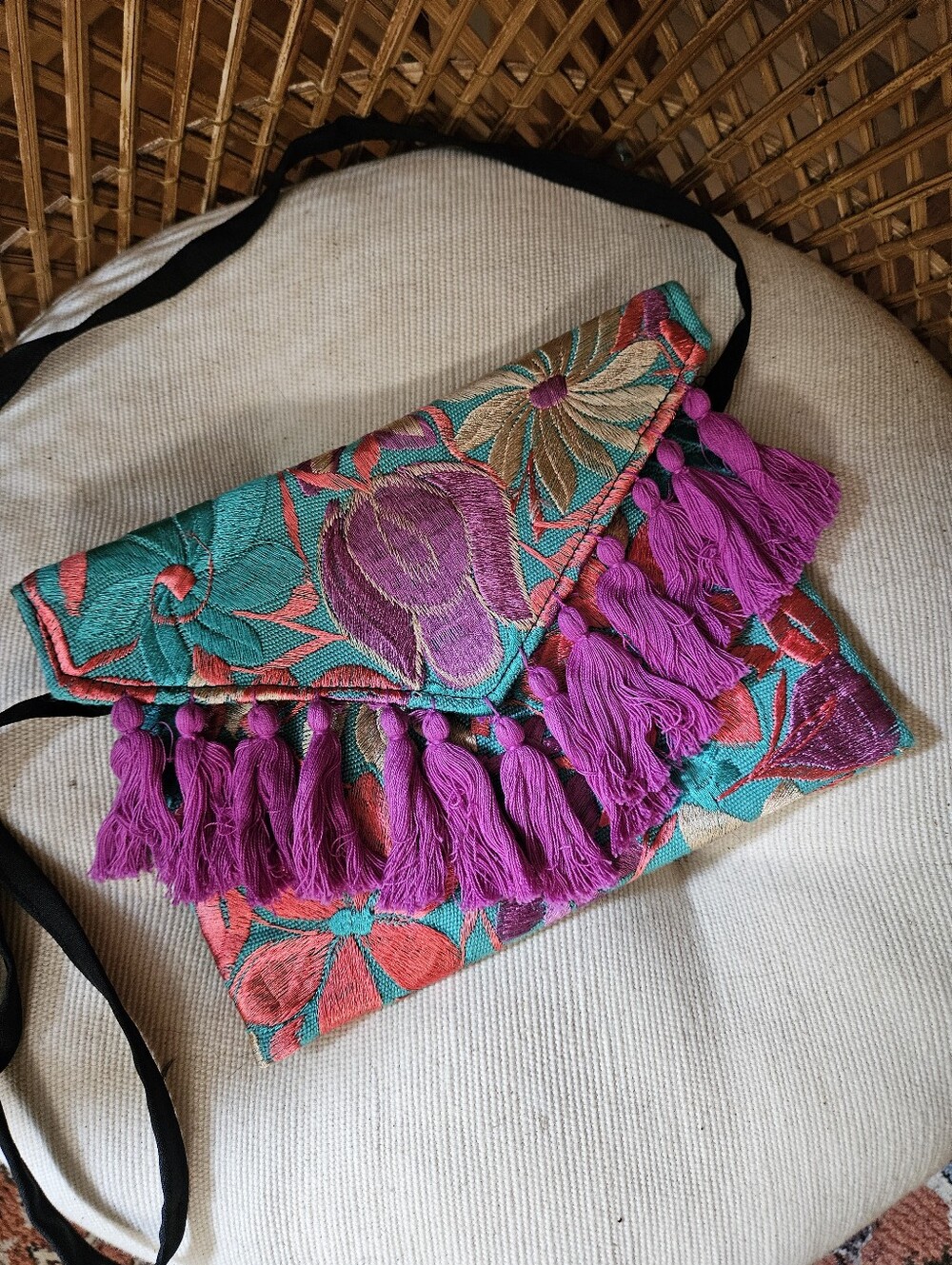 Boho Embroidered Festival Vacation Purse/Clutch